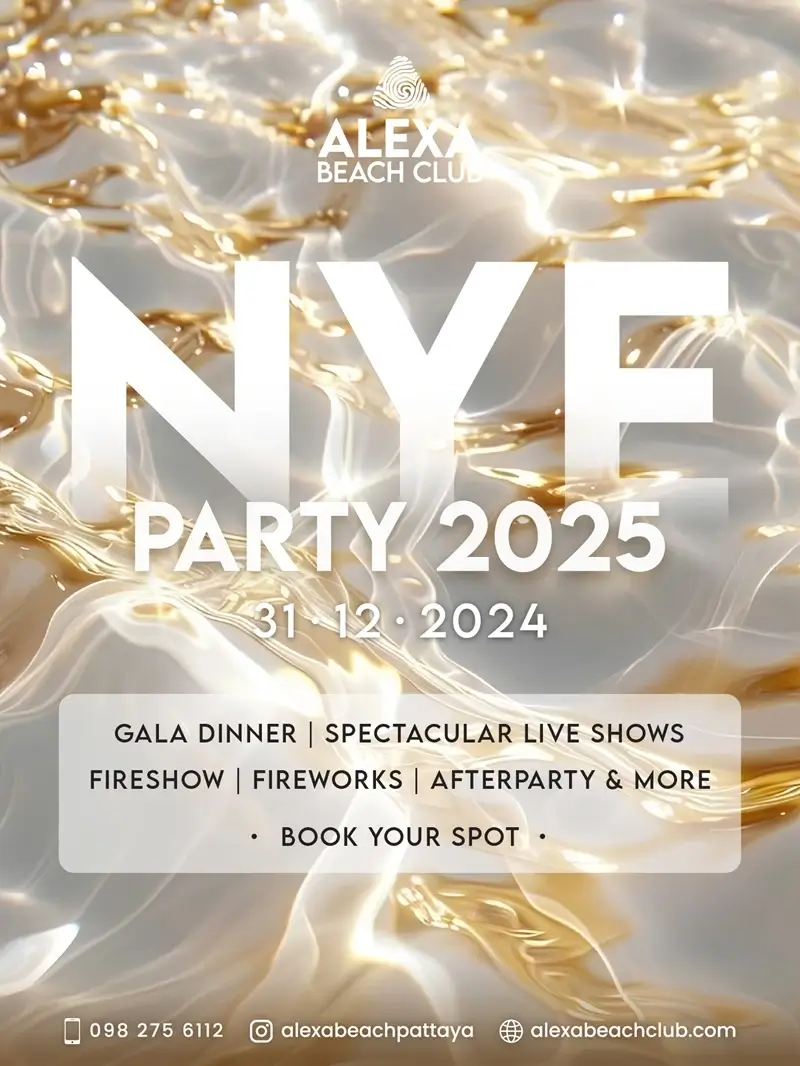 New Year's Eve at Alexa Beach Club in Pattaya