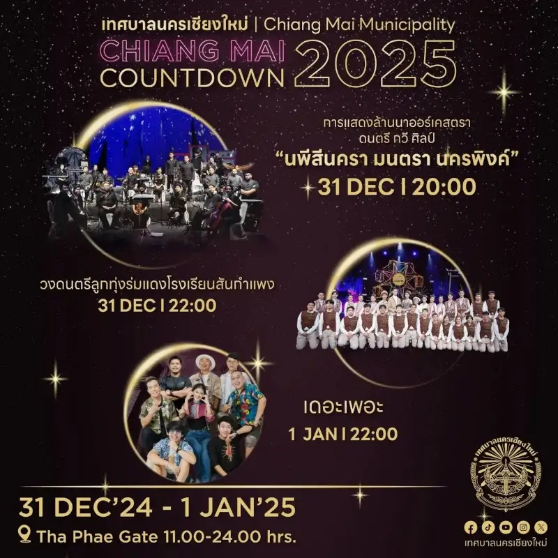 Chiang Mai Countdown at Tha Phae Gate