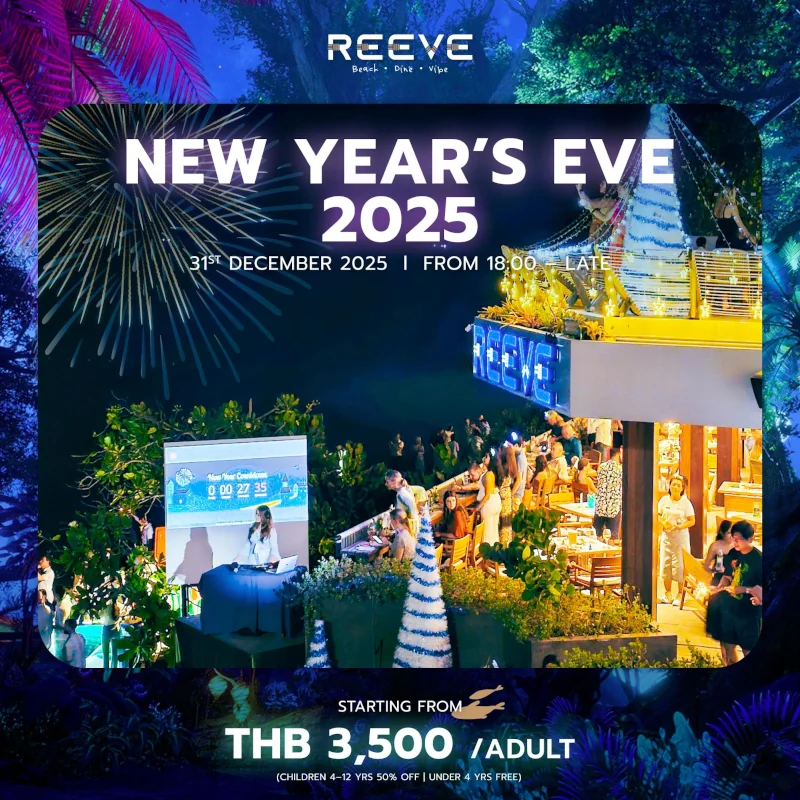 New Year’s Eve at REEVE Beach Club Krabi